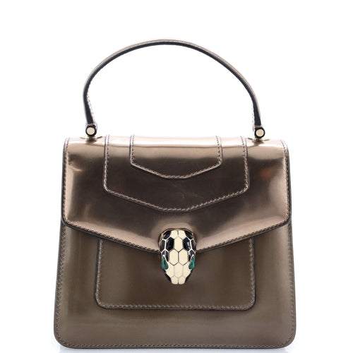 BVLGARI Serpenti Top Handle Bag Patent Small