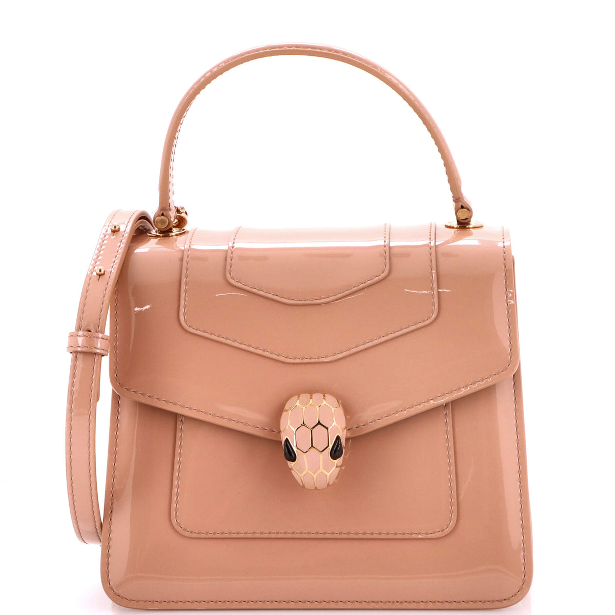 Bvlgari BVLGARI Serpenti Top Handle Bag Patent Small