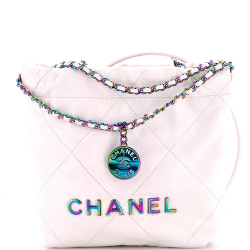 CHANEL 22 Chain Hobo Quilted Calfskin Mini