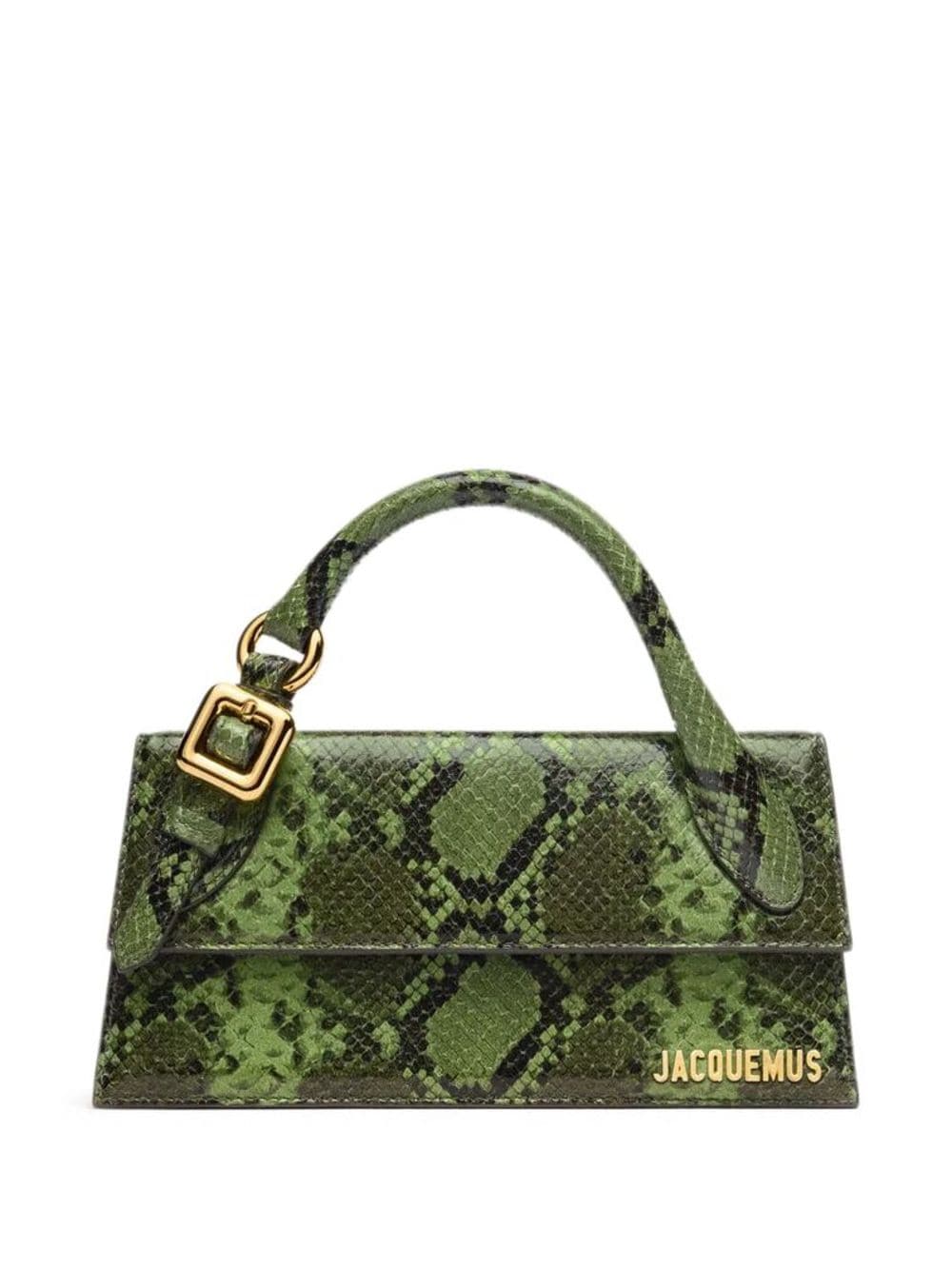 Jacquemus Women's Le Chiquito Long Boucle Leather Handbag in Green | Size UNI | 233BA326