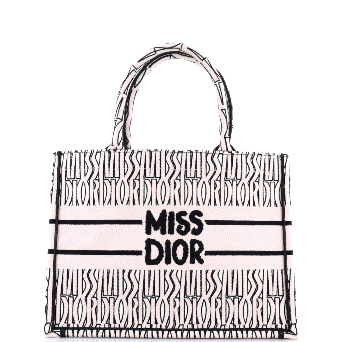 Christian Dior Miss Dior Book Tote Embroidered Canvas Medium