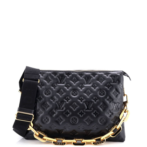 Coussin Bag Monogram Embossed Lambskin MM