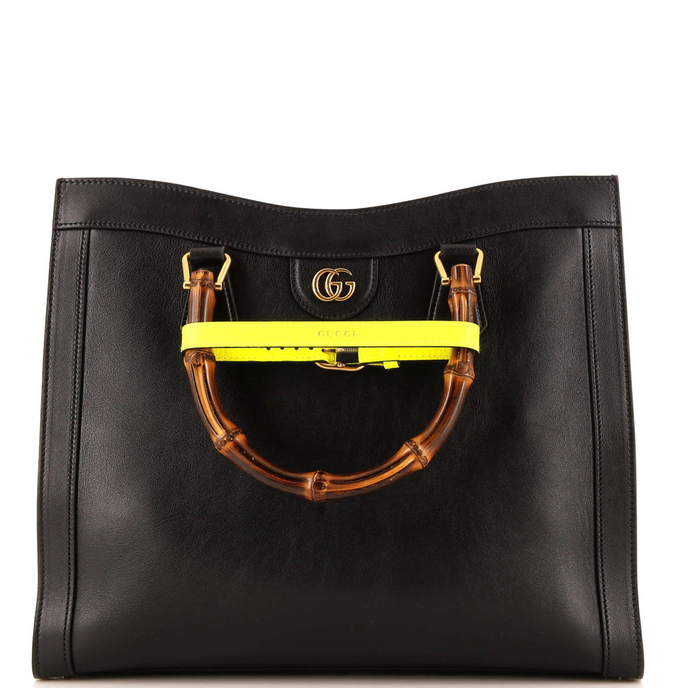 GUCCI Diana NM Tragetasche aus Leder mit Bambusgriff, mittelgroß