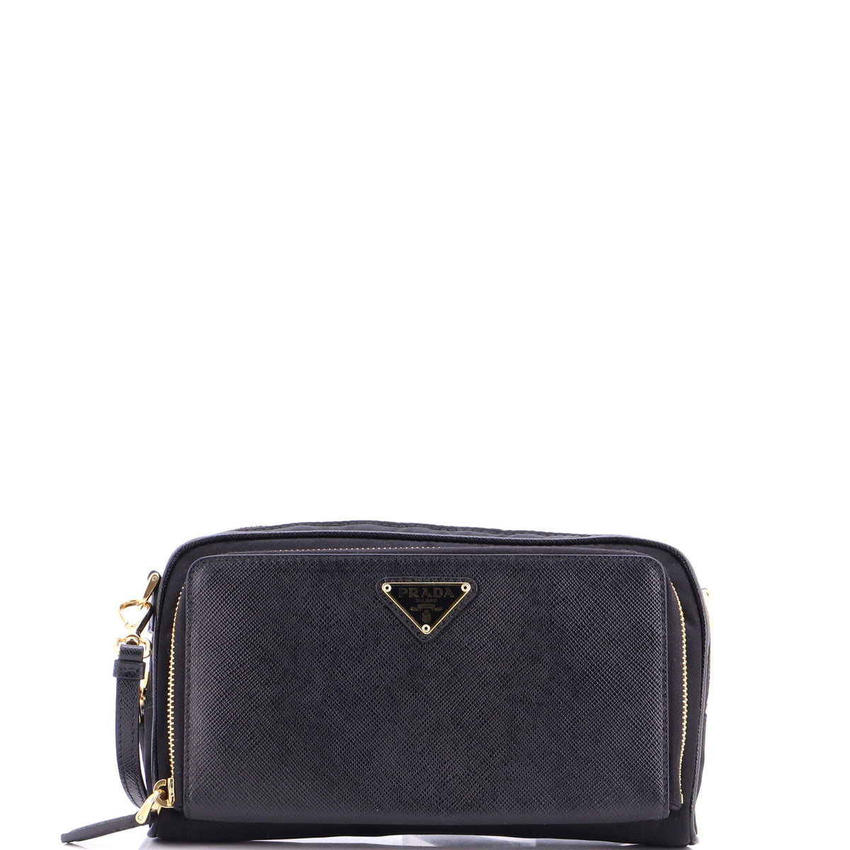 Prada PRADA Double Zip Camera Bag Tessuto and Saffiano Leather Mini