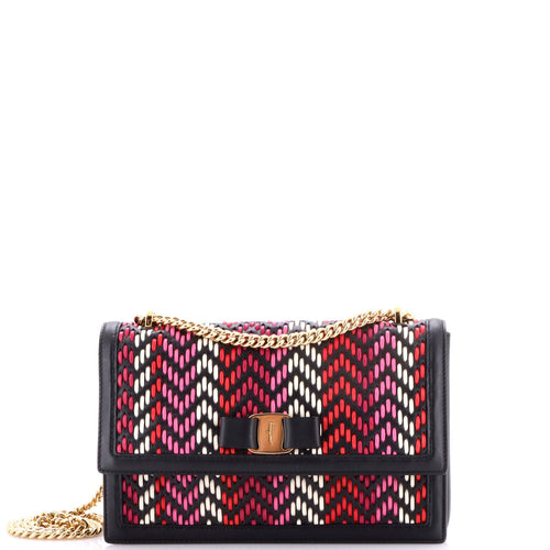 Ginny Crossbody Bag Woven Leather Medium