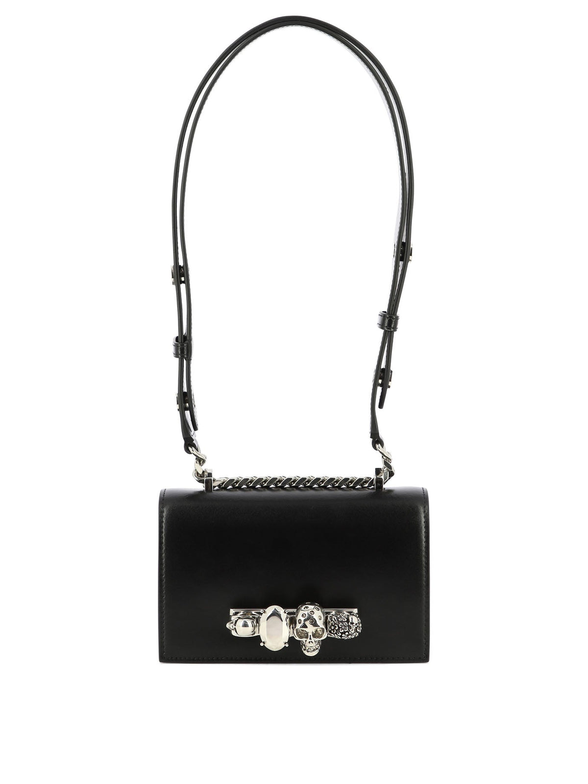 Alexander Mcqueen Women's The Biker Mini Jewelled Bag in Black | 7565211BLCM1000