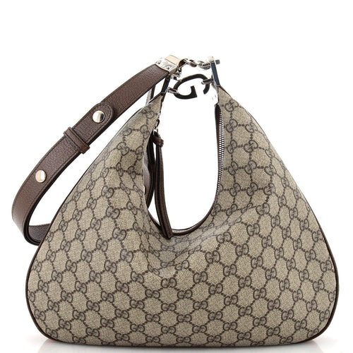 GUCCI Attache Shoulder Bag GG Coated Canvas Large