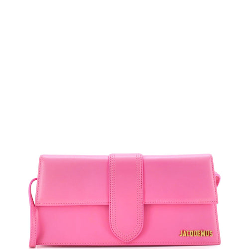 Le Bambino Top Handle Flap Bag Leather Long