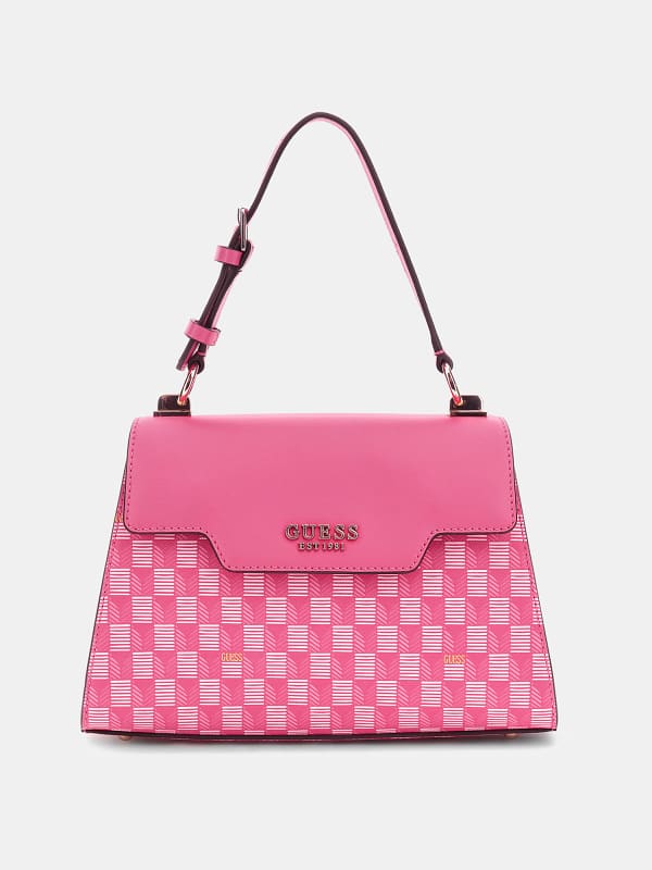 Guess Hallie Geometric-Print Handbag