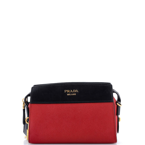 PRADA Esplanade Crossbody Bag Saffiano with City Calf Small