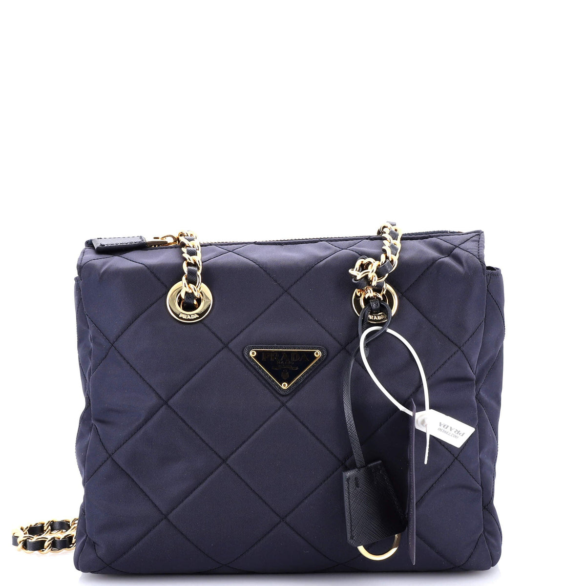 Prada PRADA Re-Edition 1995 Chain Tote Quilted Re-Nylon Small