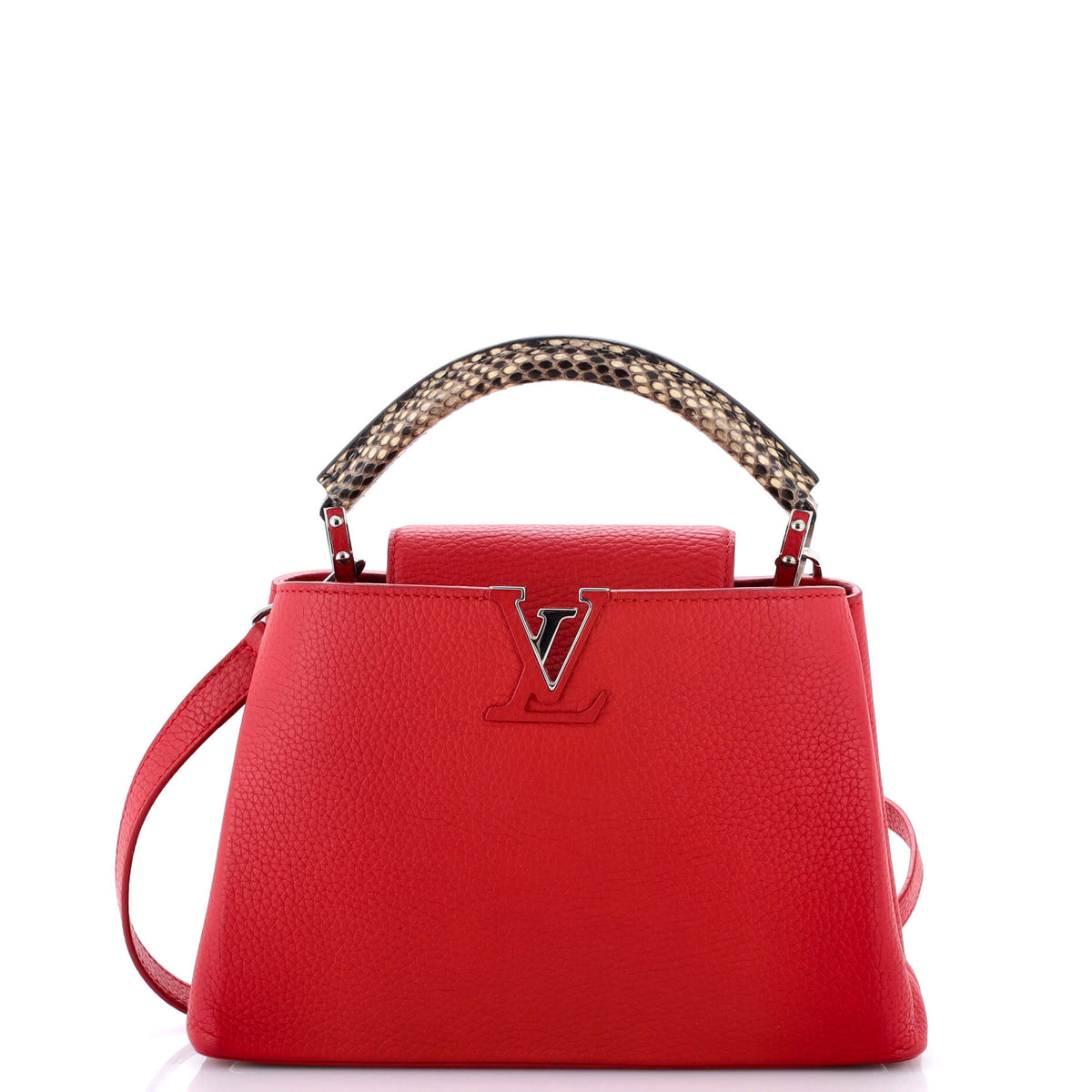 Louis Vuitton Capucines Bag Leather with Snakeskin BB