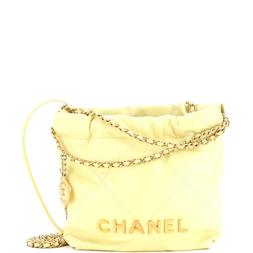 CHANEL 22 Chain Hobo Quilted Calfskin Mini