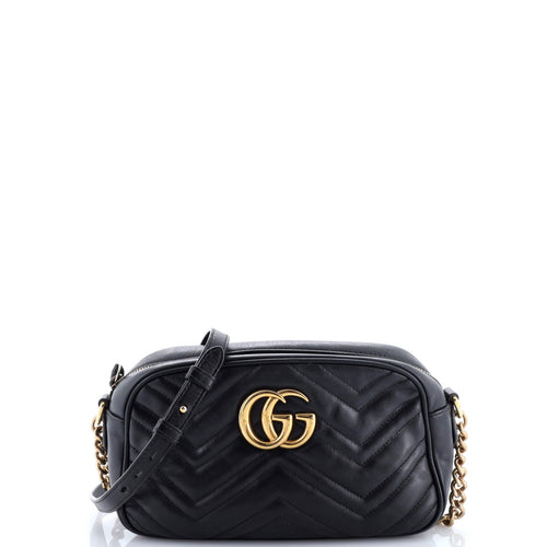 GUCCI GG Marmont Shoulder Bag Matelasse Leather Small
