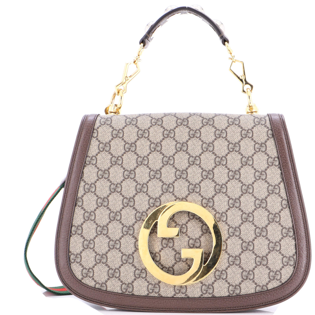 Gucci GUCCI Blondie NM Top Handle Bag GG Coated Canvas Medium