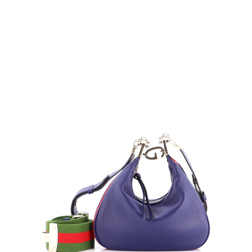 GUCCI Attache Shoulder Bag Leather Small