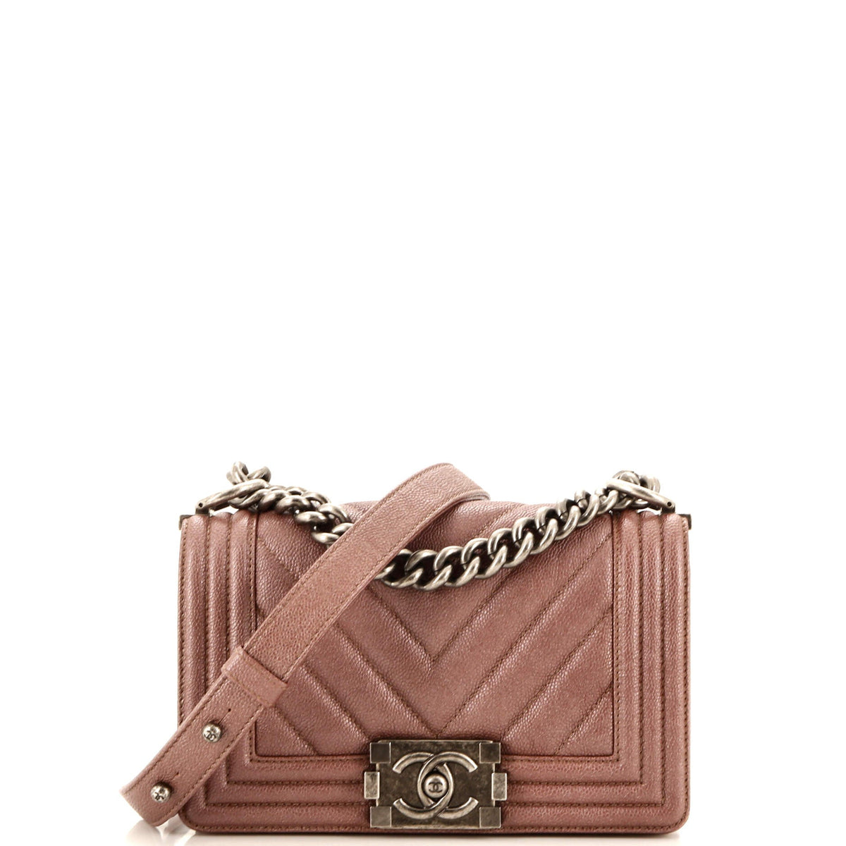 Chanel CHANEL Boy Flap Bag Chevron Caviar Small