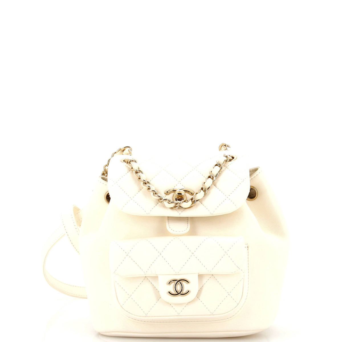 Chanel CHANEL Duma Drawstring Backpack Quilted Lambskin Small