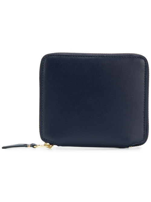 Women's Luxury Leather Zip Wallet in Blue | Size UNICA | SA2100