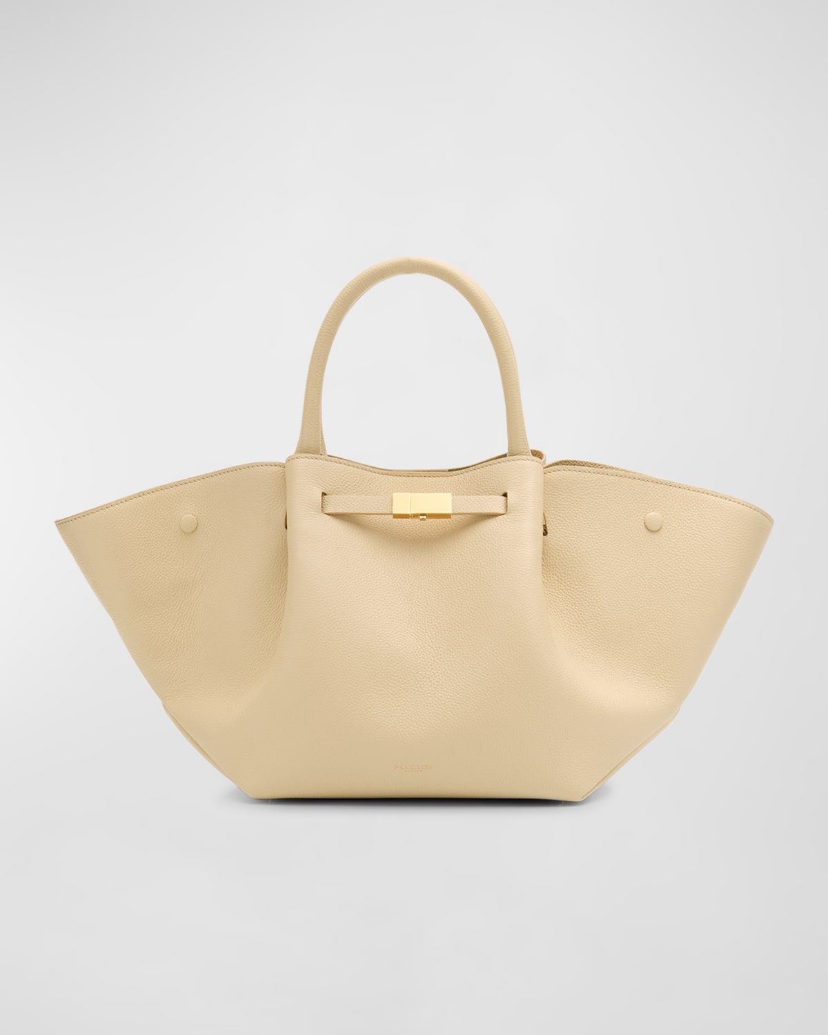 Demellier Midi New York Buckle Leather Tote Bag