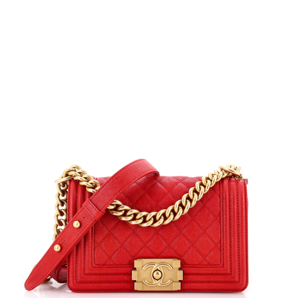 Chanel CHANEL Boy Flap Bag Quilted Caviar Small