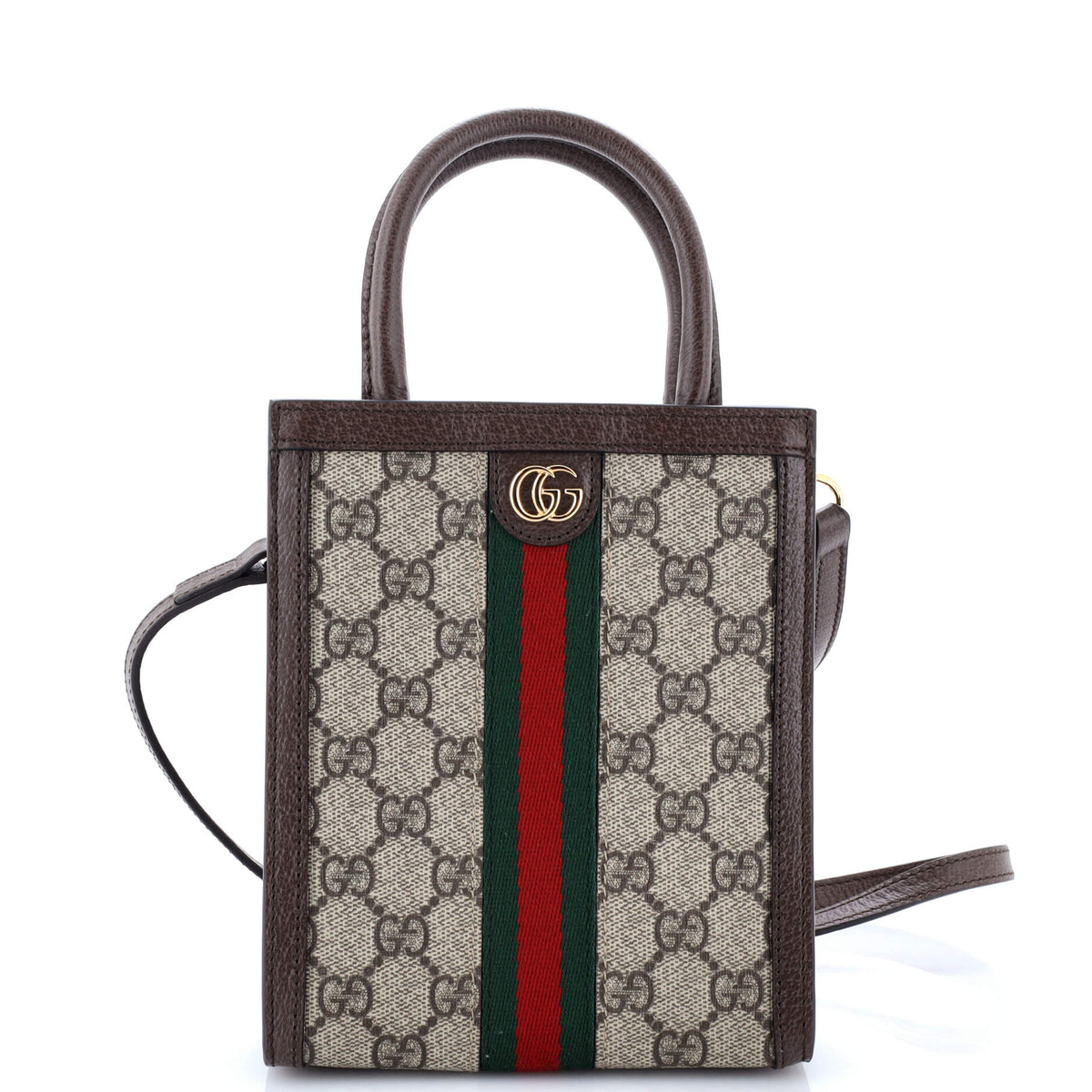 Gucci GUCCI Ophidia Convertible Tote GG Coated Canvas Super Mini