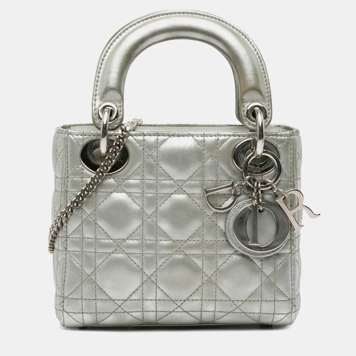 Dior Mini Iridescent Lambskin Cannage Lady Bag