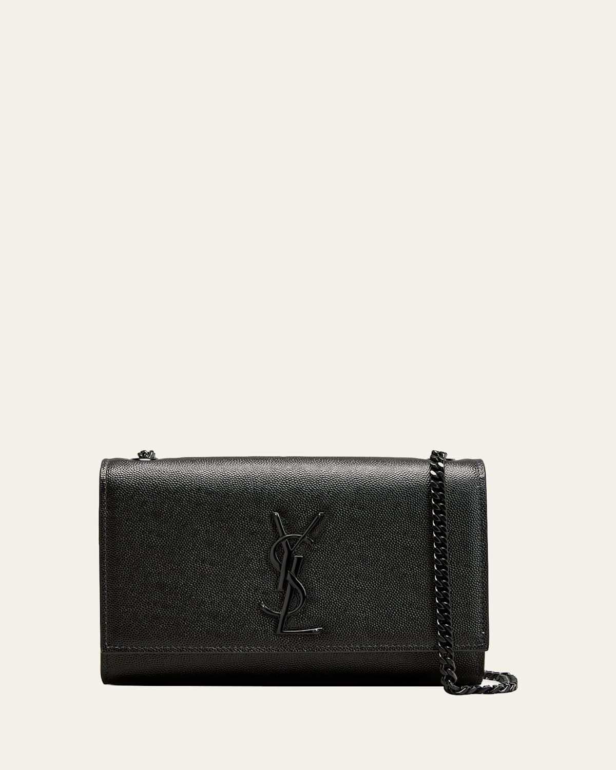 Saint Laurent Kate Small YSL Crossbody Bag in Grained Leather