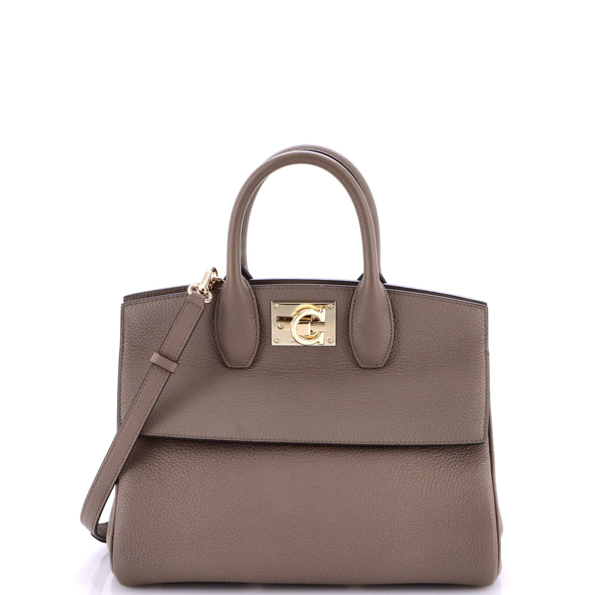 Salvatore Ferragamo Studio Satchel Leather Small