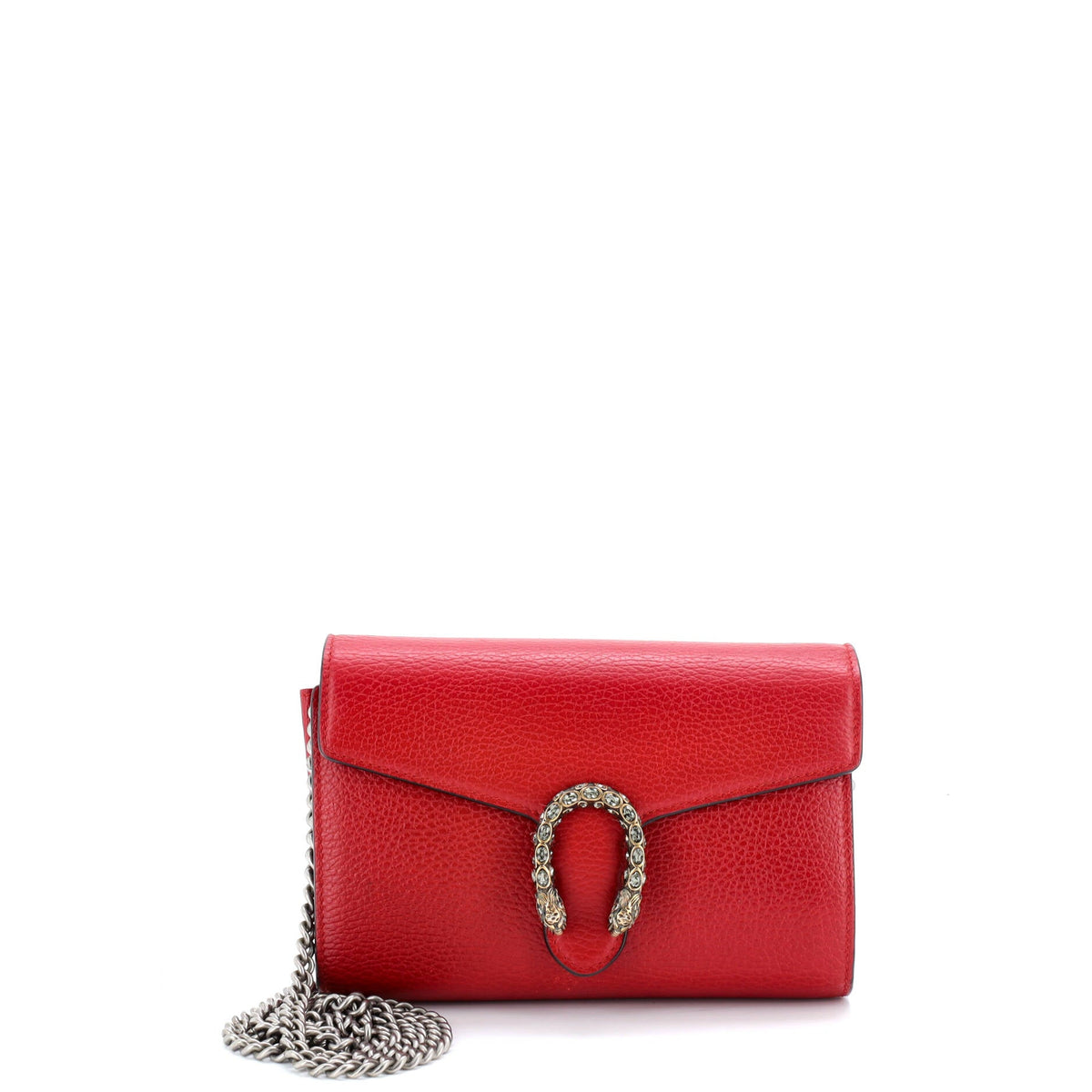 Gucci GUCCI Dionysus Chain Wallet Leather with Embellished Detail Small