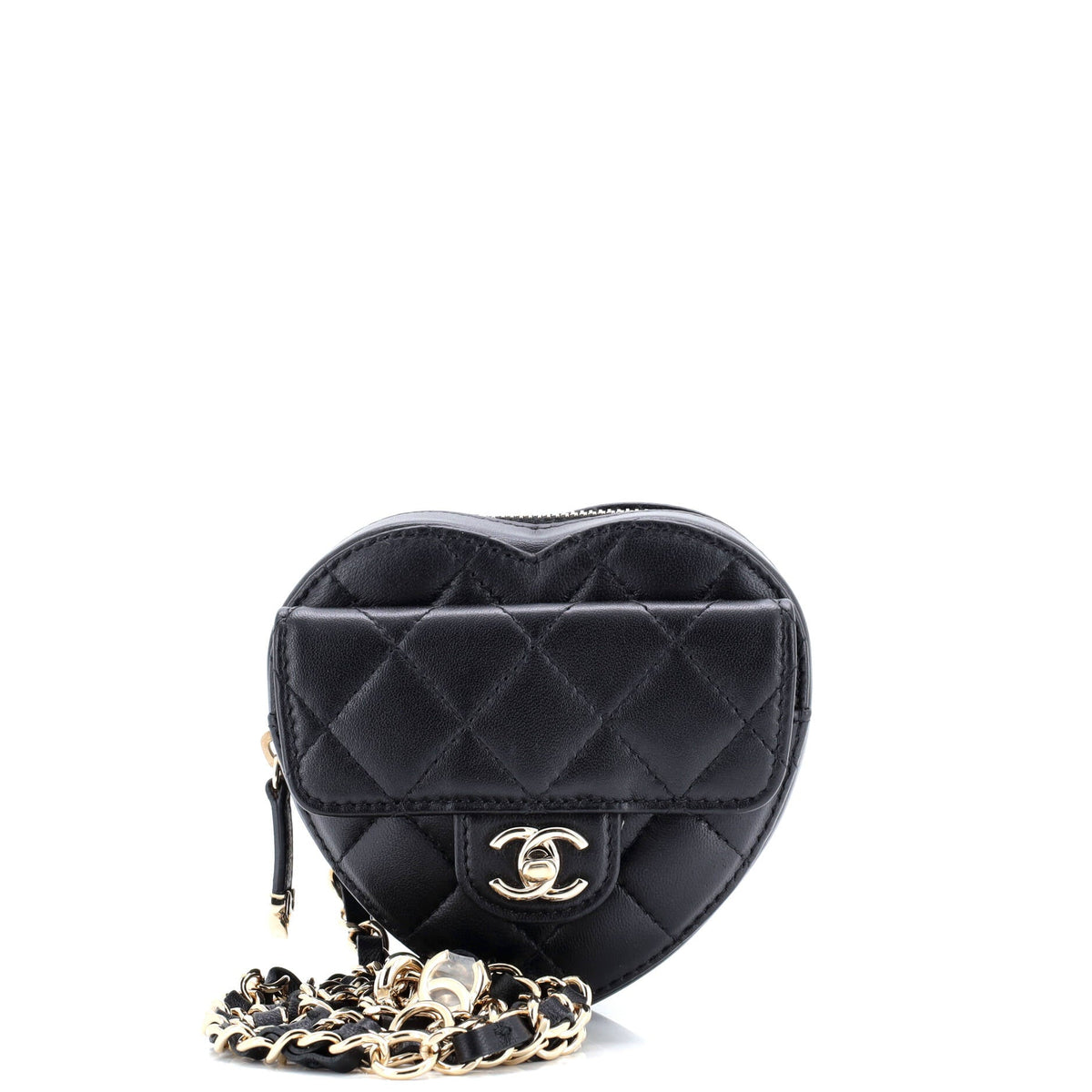 Chanel CHANEL CC in Love Heart Belt Bag Quilted Lambskin