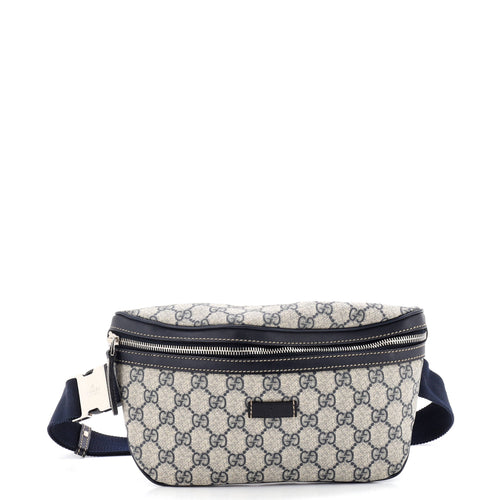 GUCCI Belt Bag GG Coated Canvas with Leather Small