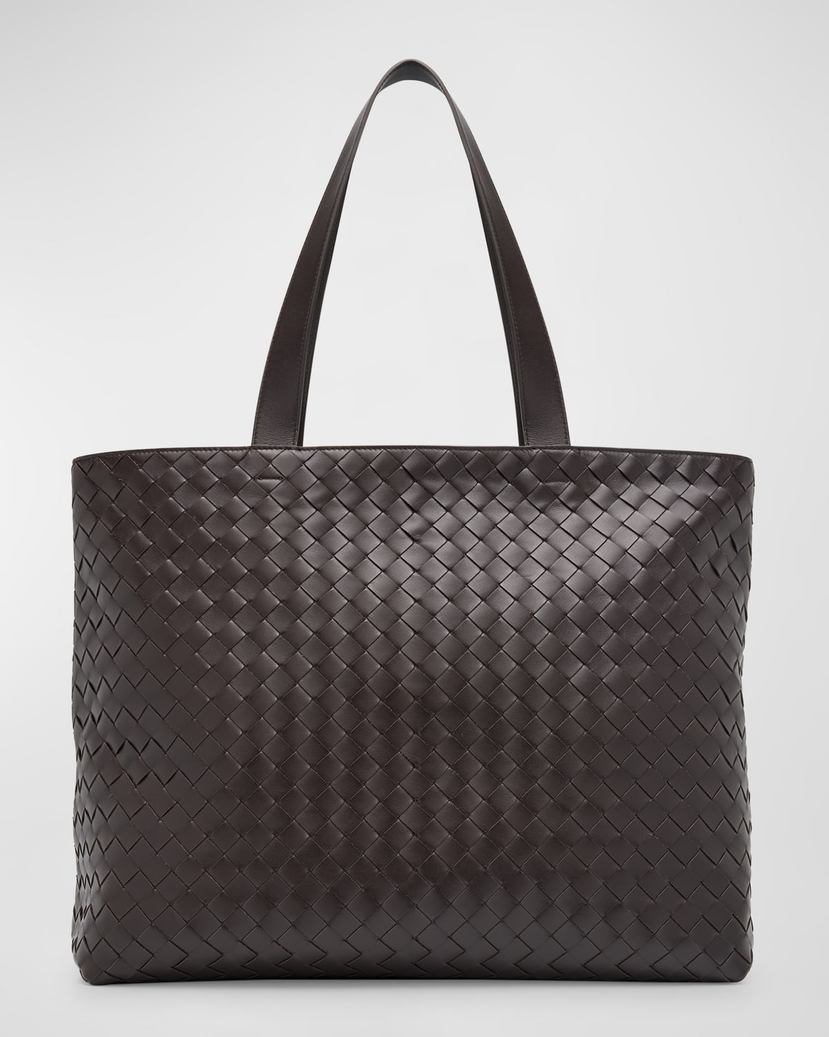 Bottega Veneta Men's Large Intrecciato Leather Tote Bag