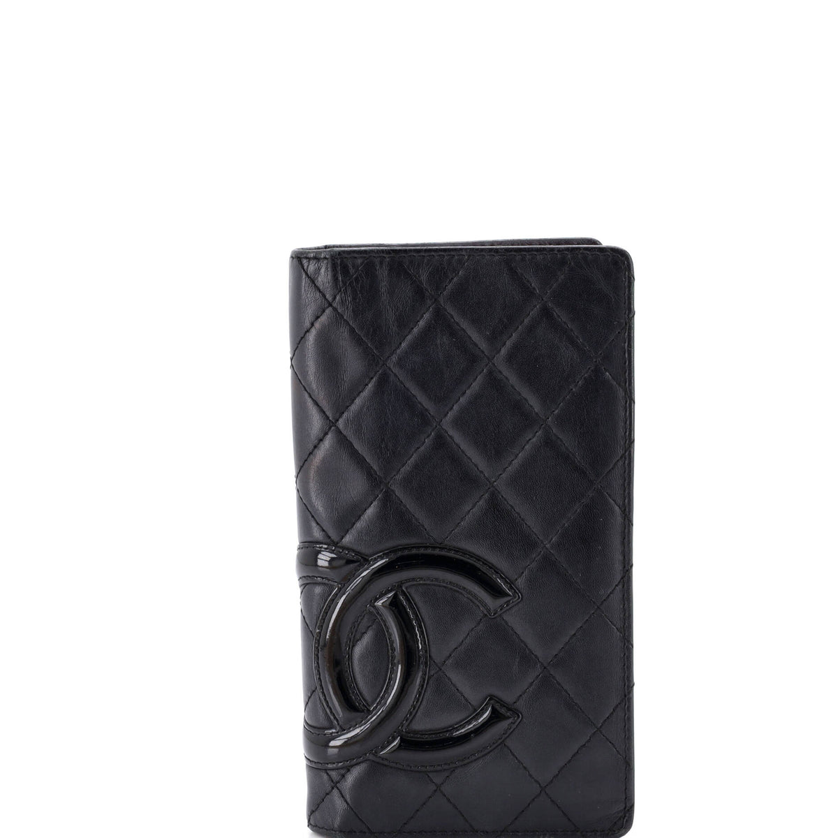 Chanel CHANEL Cambon Bifold Wallet Quilted Calfskin Long
