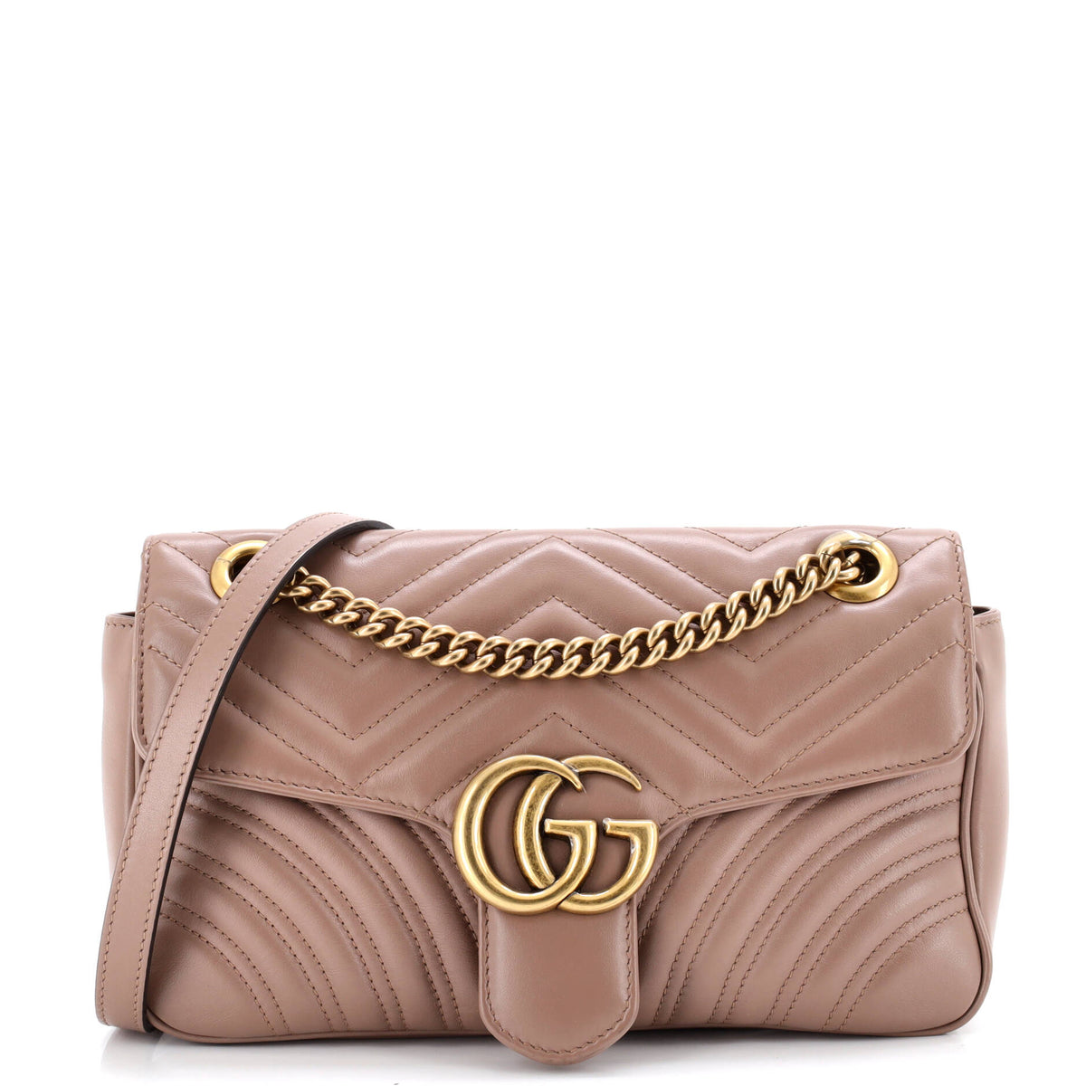 Gucci GUCCI GG Marmont Flap Bag Matelasse Leather Medium