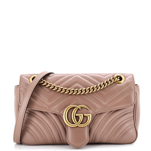 GUCCI GG Marmont Flap Bag Matelasse Leather Medium