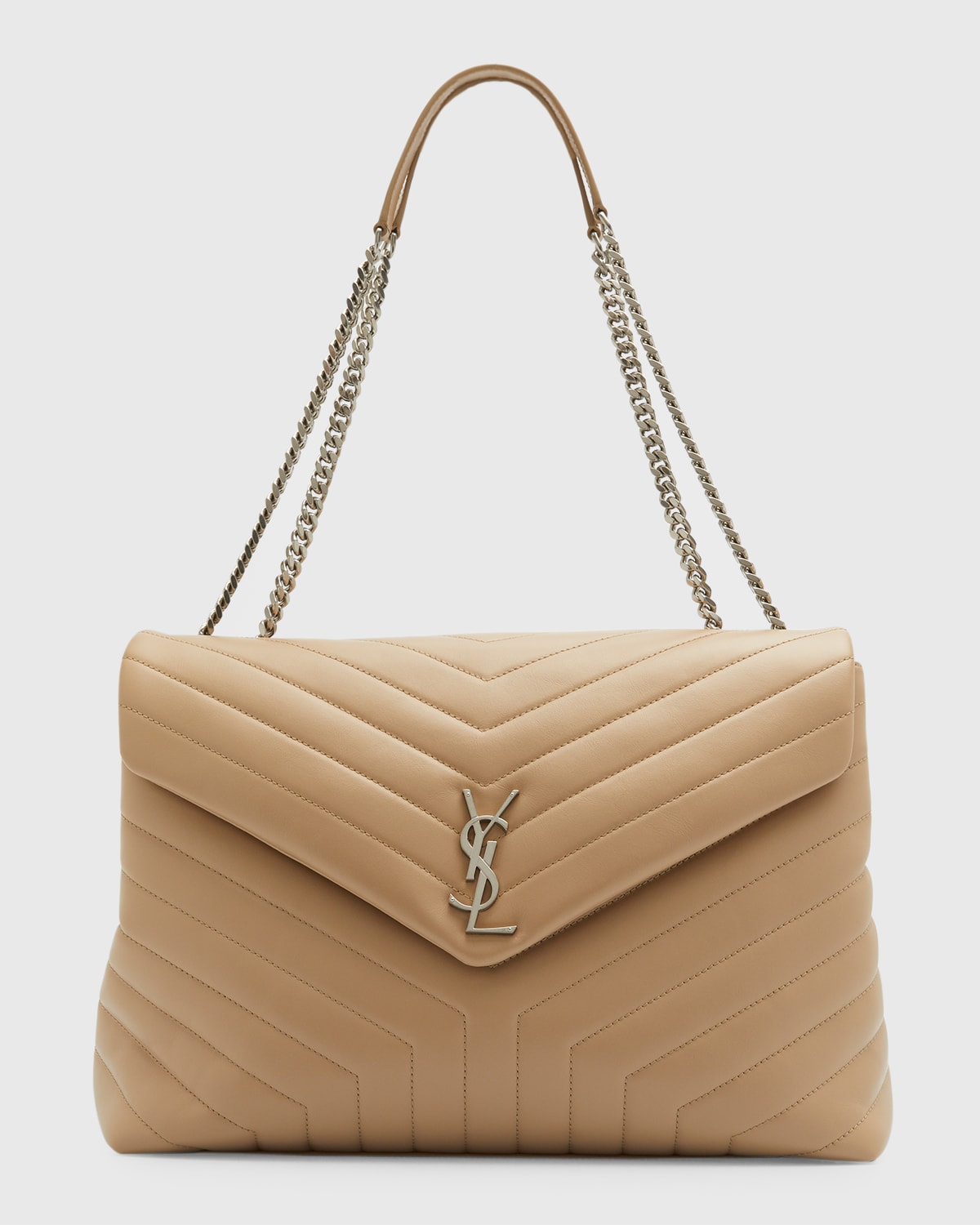 Saint Laurent Loulou Large YSL Shoulder Bag in Quilted Leather