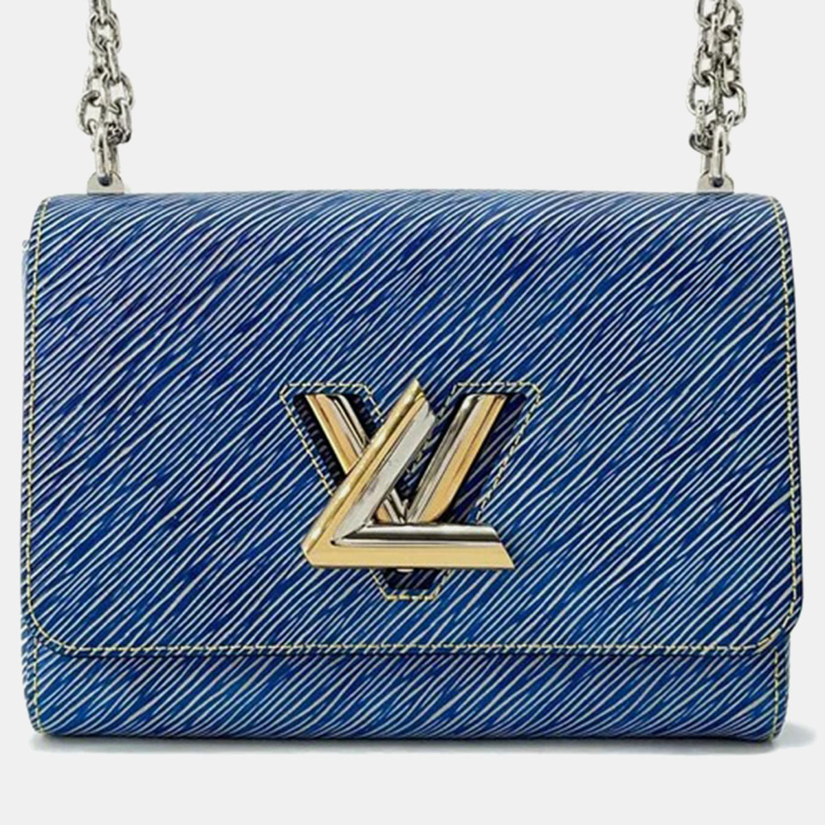 Louis Vuitton Denim Epi Leather Twist MM Shoulder Bag