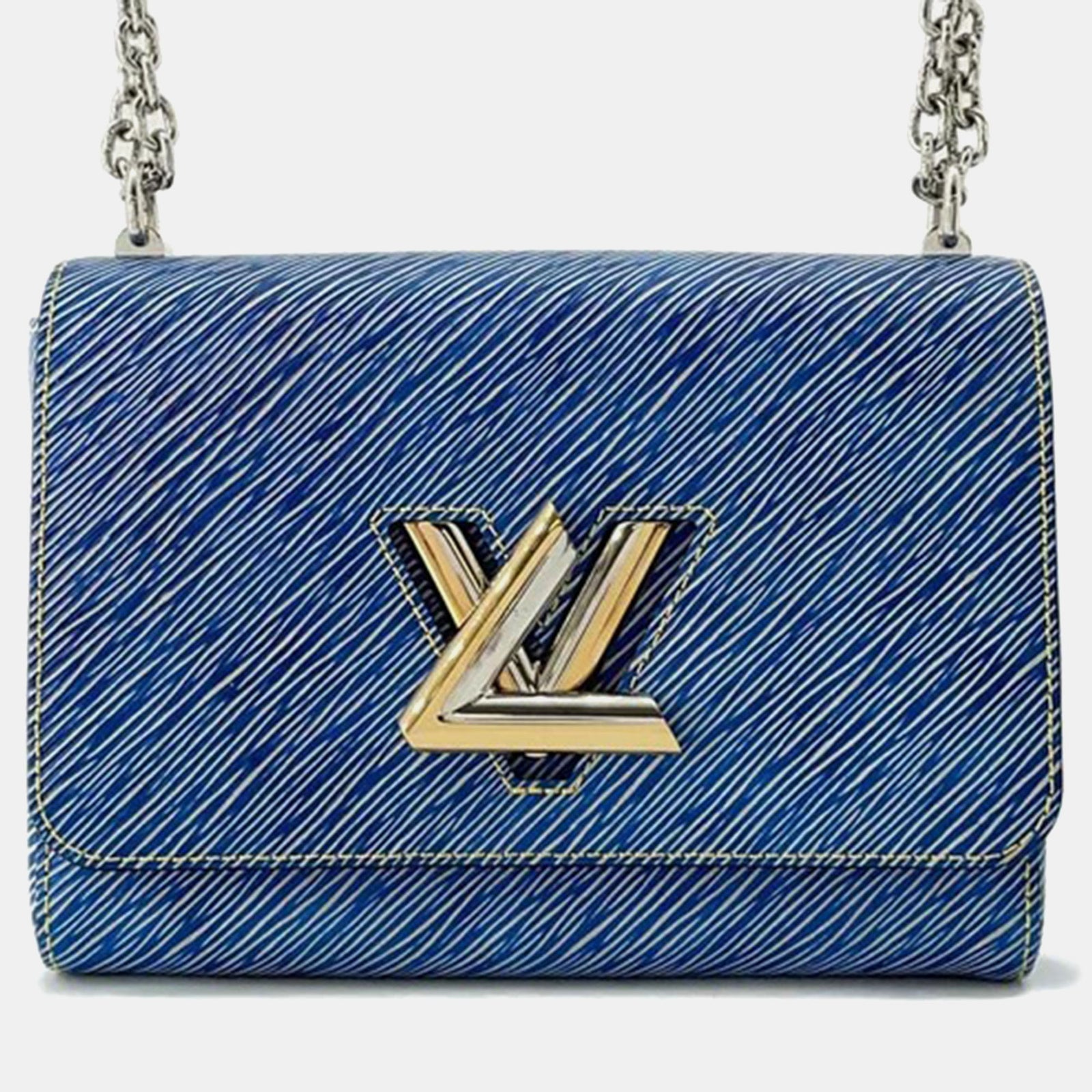 Louis Vuitton Sac à bandoulière Twist MM en cuir épi denim