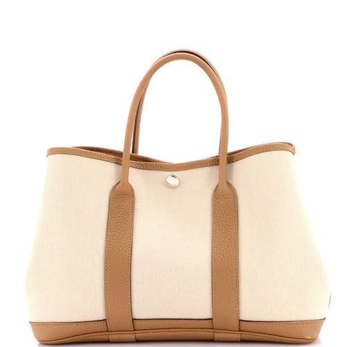 Garden Party Tote Toile and Leather 30