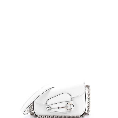 GUCCI Horsebit 1955 Asymmetric Shoulder Bag Leather Mini