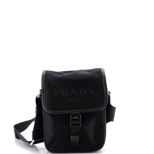 PRADA Logo Buckle Messenger Bag Nylon