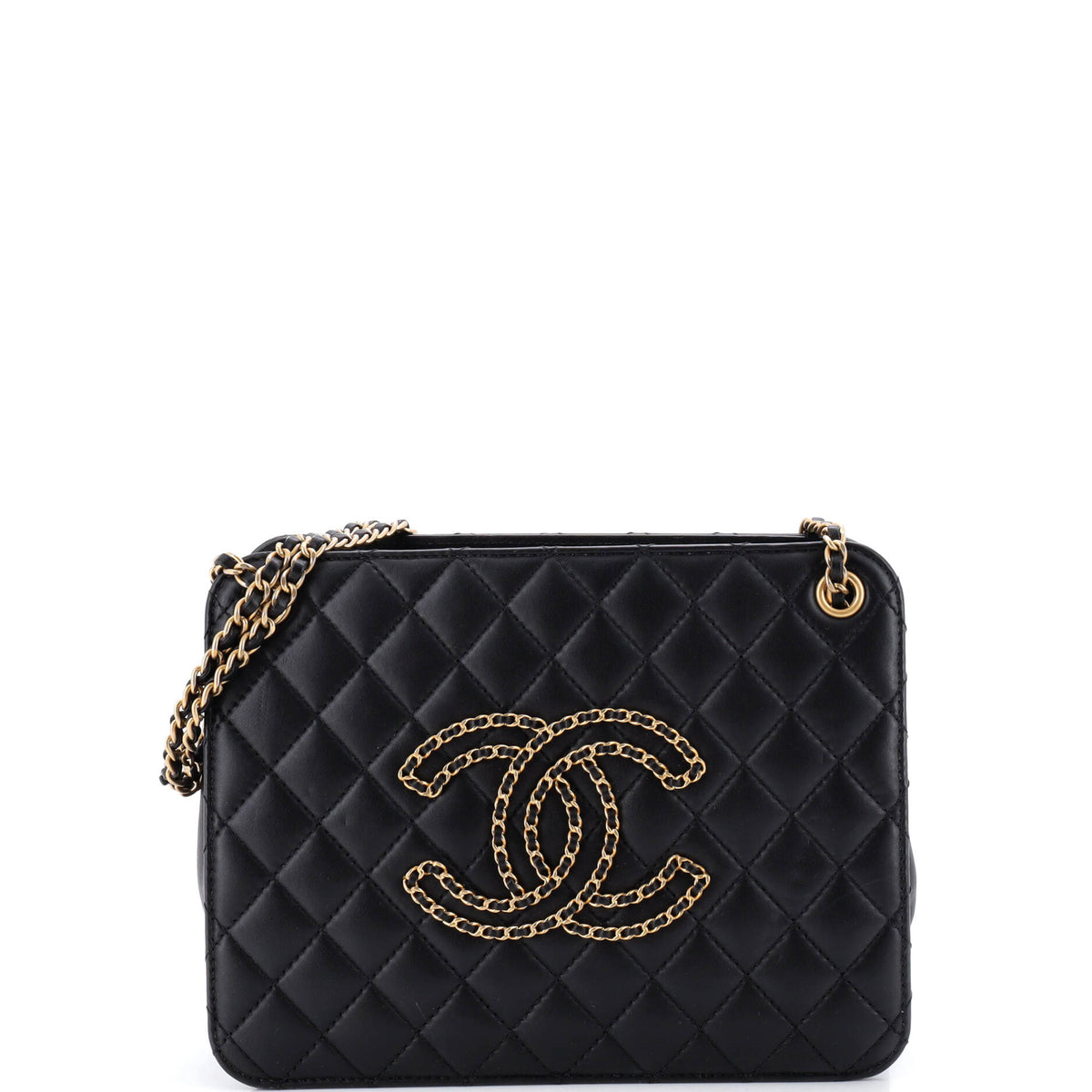 Chanel CHANEL Once Upon A Time Accordion Tote Quilted Calfskin Medium