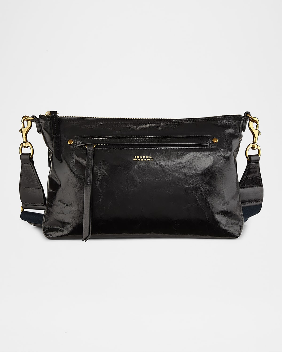 Isabel Marant Nessah Zip Leather Shoulder Bag