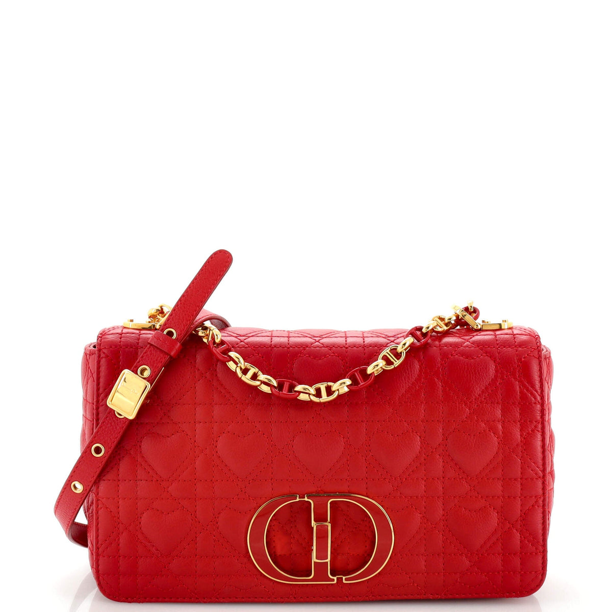 Christian Dior Caro Bag Cannage Quilt Calfskin Medium
