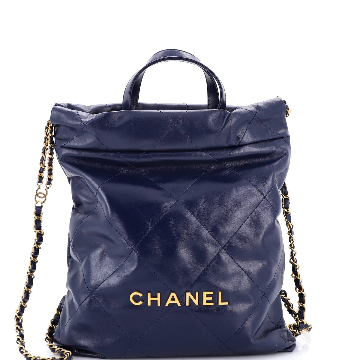 Chanel CHANEL 22 Chain Backpack Quilted Calfskin Medium