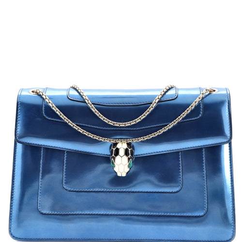BVLGARI Serpenti Forever Shoulder Bag Patent Medium