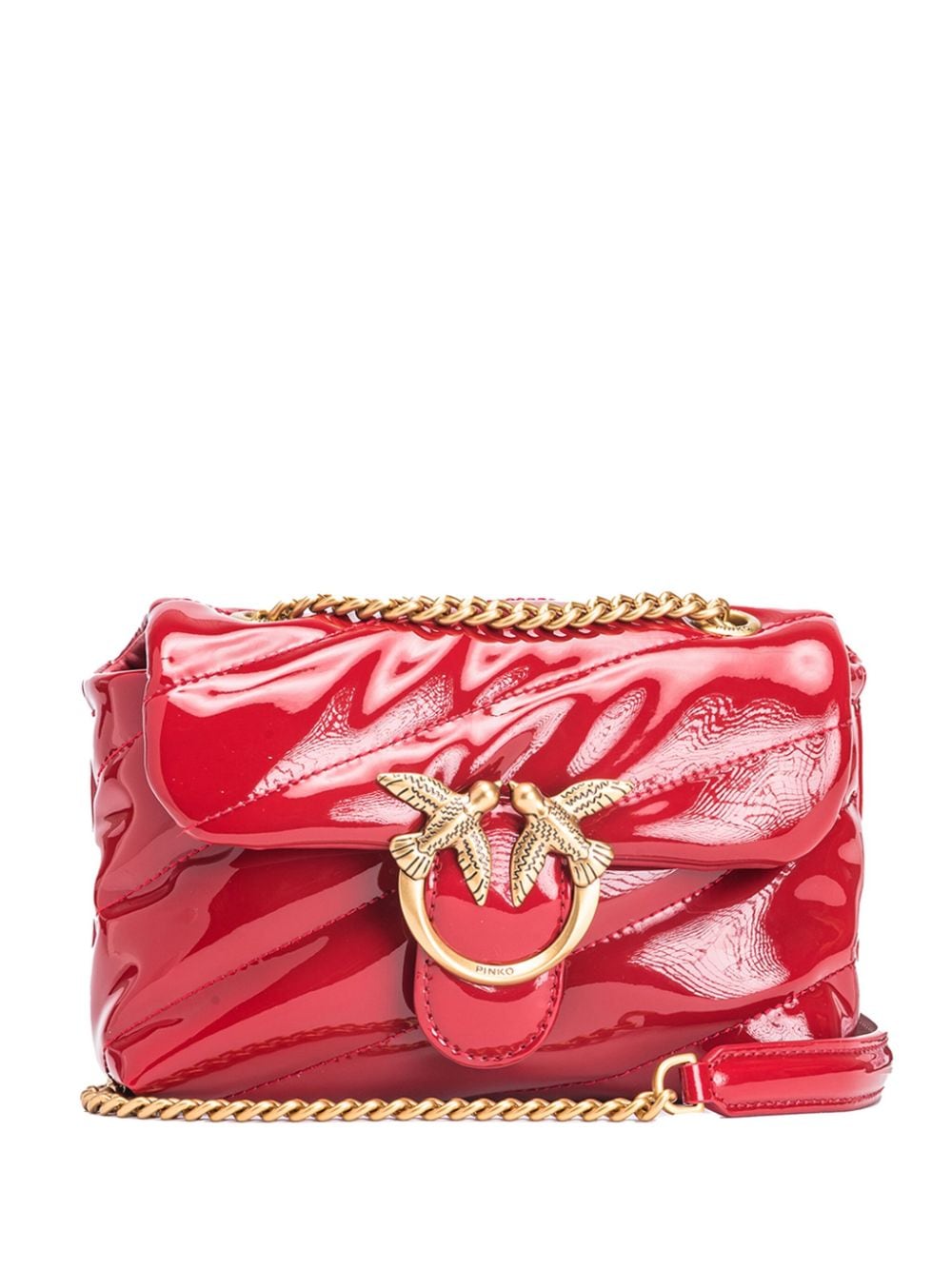Pinko Women's Ruby Red Bag With Gold Hardware in Rosso/Gold | Size UNI | 100040 Color A1UPR30Q