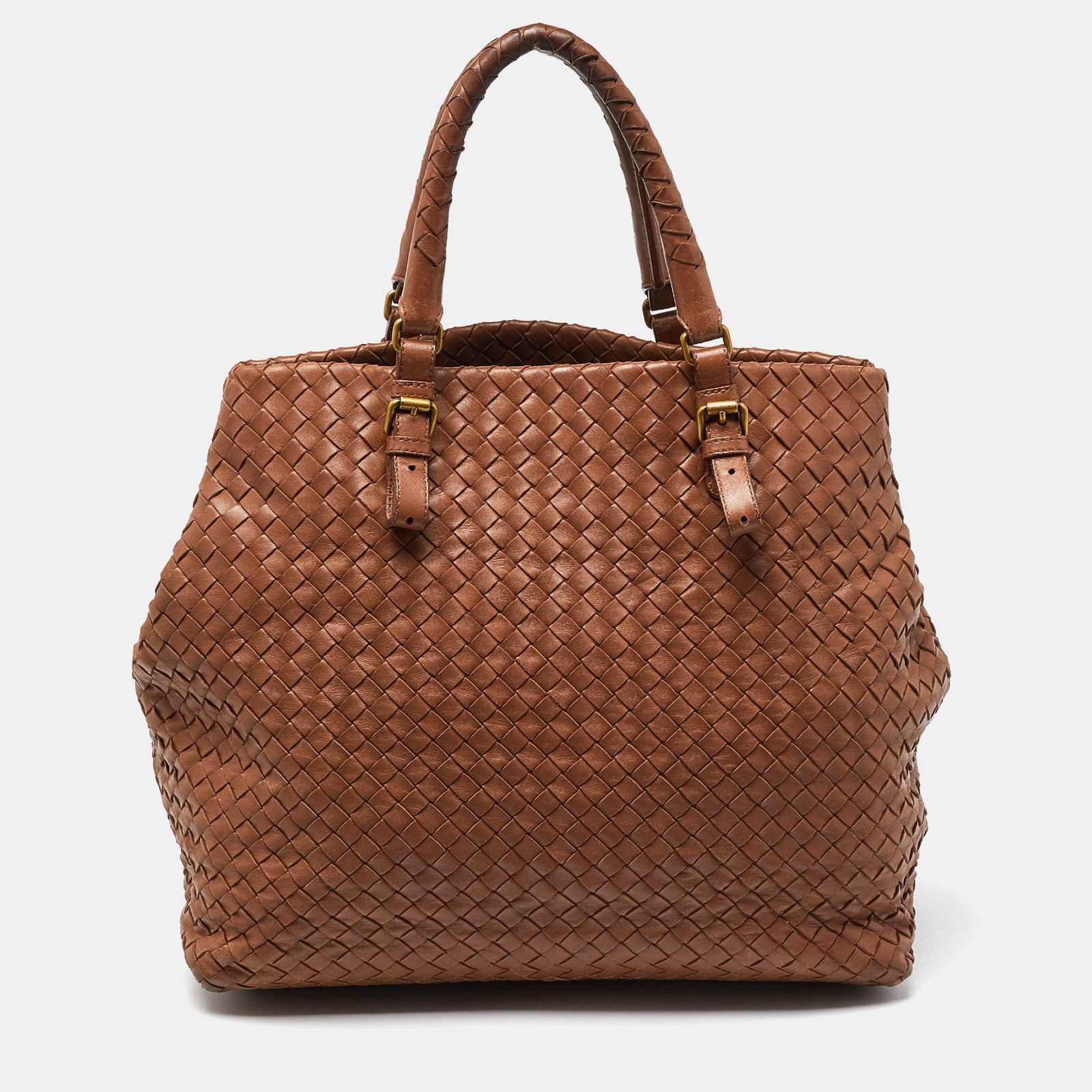 Bottega Veneta Brown Intrecciato Leather A-Shape Tote