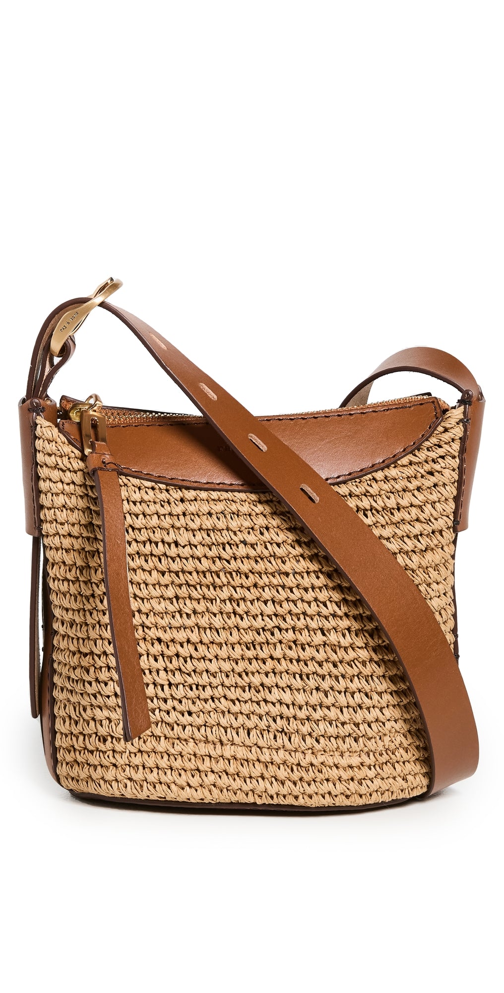 Rag & Bone Belize Mini Bucket Bag Straw Natural One Size